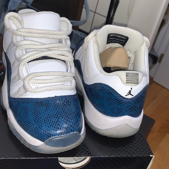 Air Jordan 11s Retro Low Navy Snakeskins - Picture 2 of 5